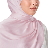 BABY PINK CRINKLE SILK SCARF